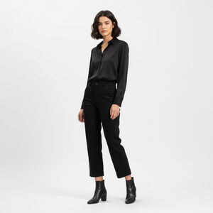 Everlane Black Cropped Straight Leg Pants - 00